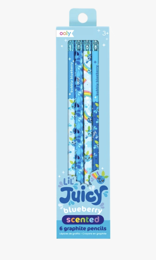 lil juicy scented graphite pencils - blueberry