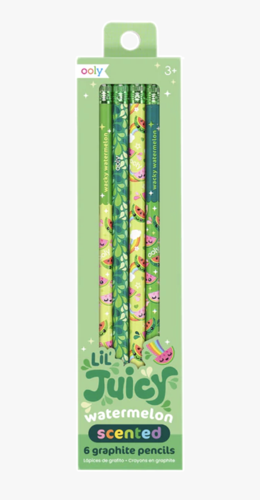 lil juicy scented graphite pencils - watermelon