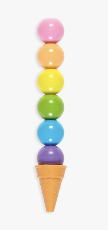 rainbow scoops vanilla scented stacking erasable crayons