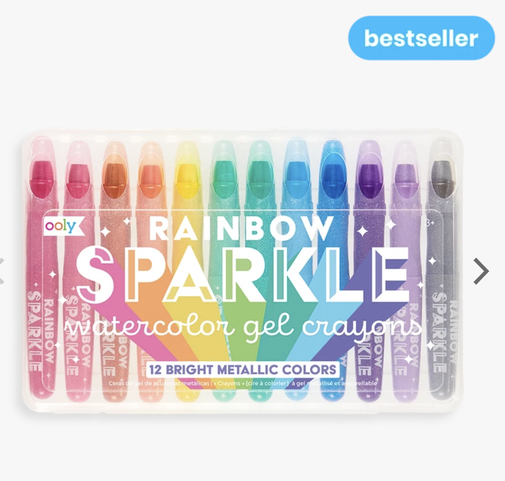 Rainbow Sparkle Watercolor Gel Crayons