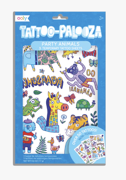 tattoo-palooza temporary tattoos - party animal