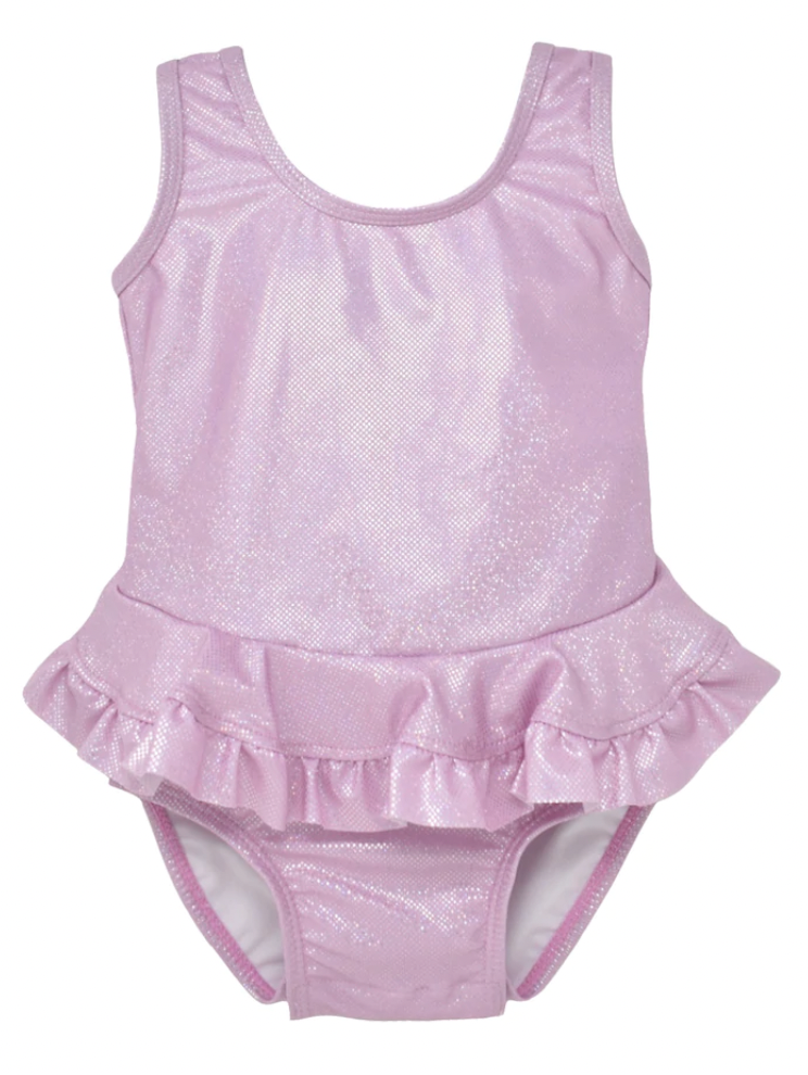 Stella Infant Ruffle Swimsuit Sparkling Sunset Pink