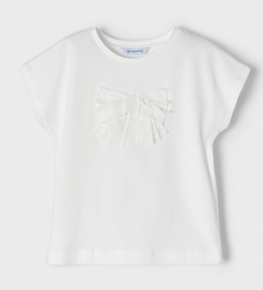 White Bow Tee