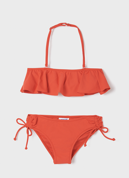 Carmine Ruffled Bikini