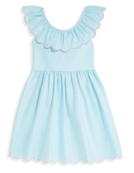 Robins Egg Sloane Scalloped Dress