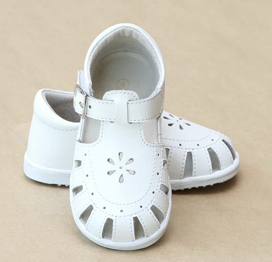 Shelby Angel Baby Caged Sandal White