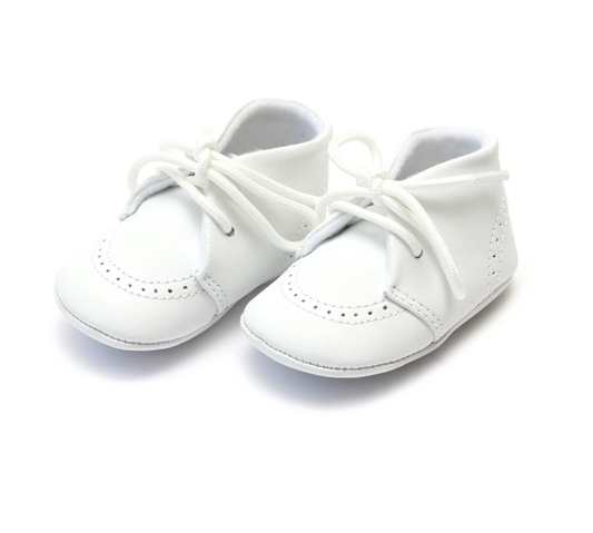 Benny Lace Up Baby Bootie White