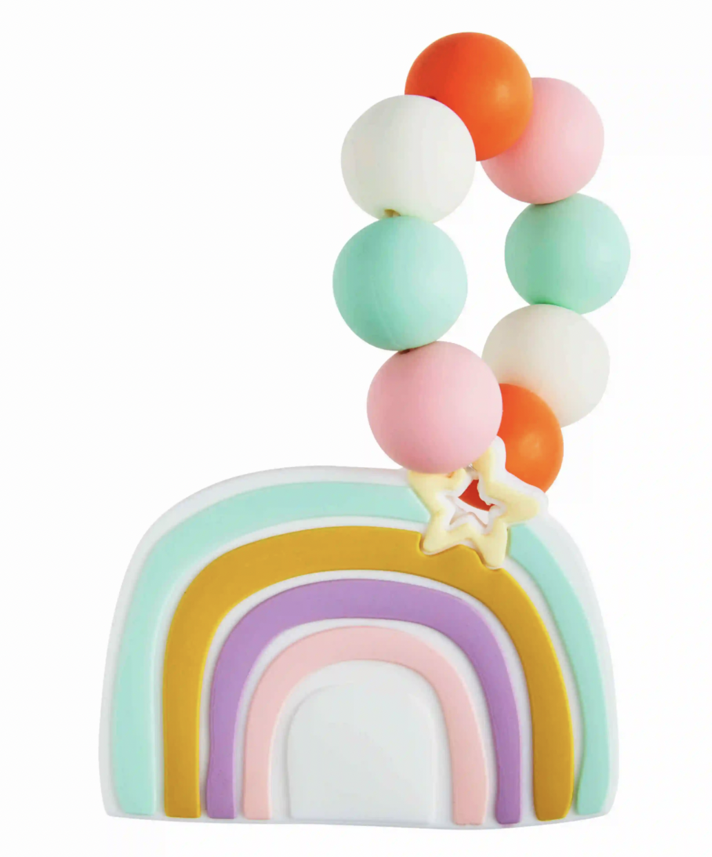 Blue Rainbow Silicone Teether