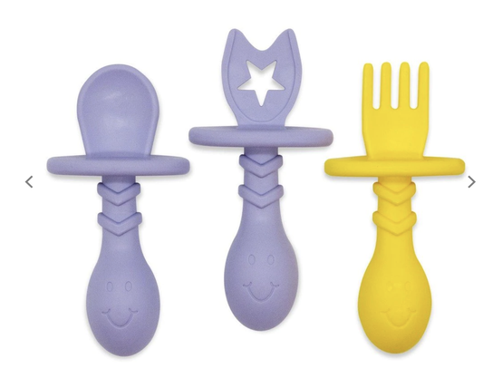 Lavender Eggware Utensils Feeding Set