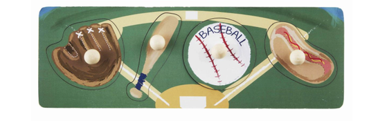 Baseball Wooden Knob Puzzle