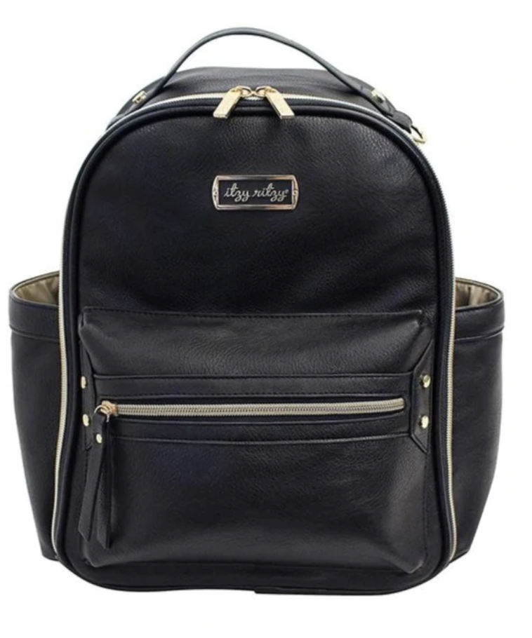 Black Itzy Mini Diaper Bag Backpack