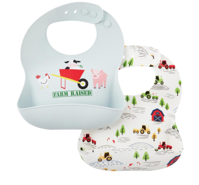 Farm Silicone Bib Set