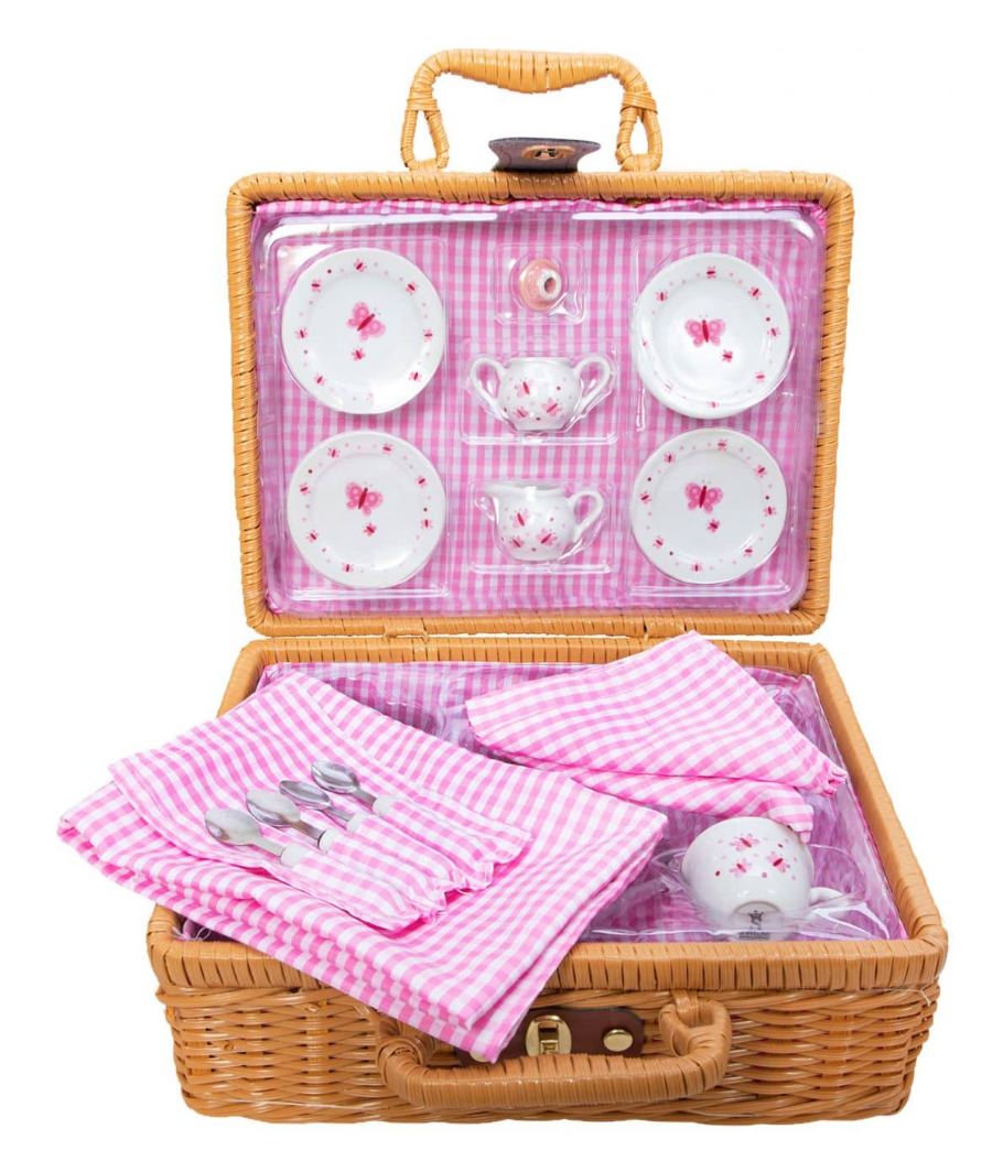 Butterfly Tea Set Basket