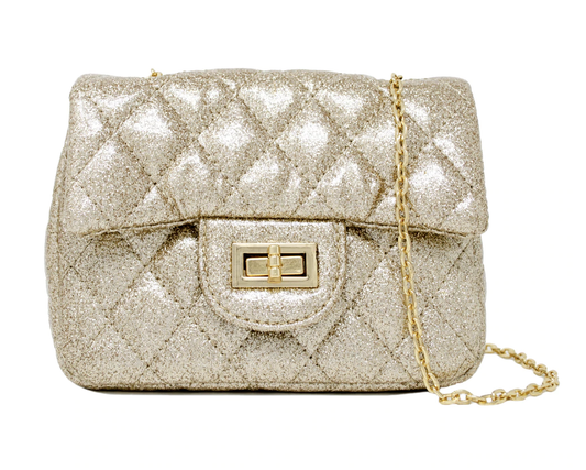 Classic Sparkle Mini Handbag- Gold