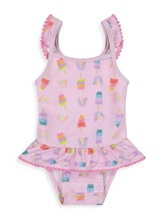 Girls Popsicle 2 pc Sun Hat & Swim Set