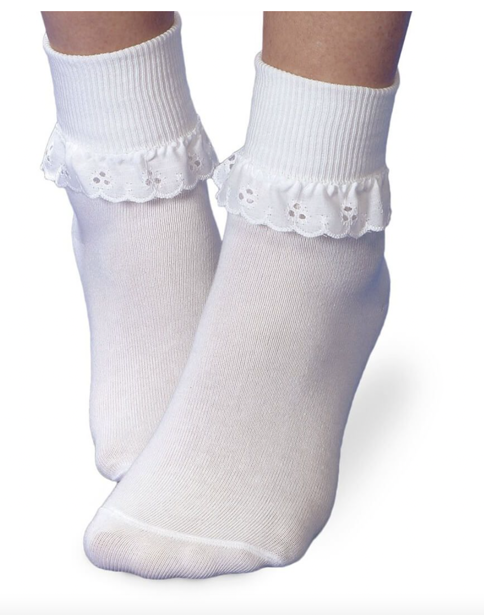 White Eyelet Sock