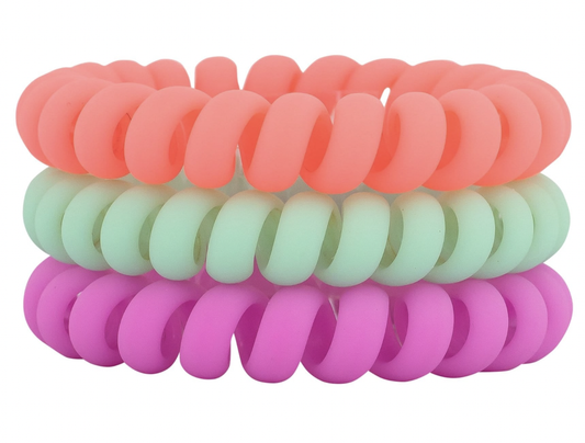 Tropical Matte Hair Ties- Pack Of 3