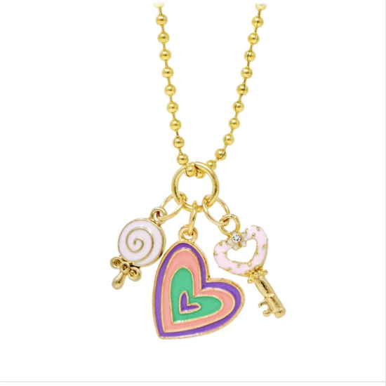 Heart, Lollipop, & Key Necklace