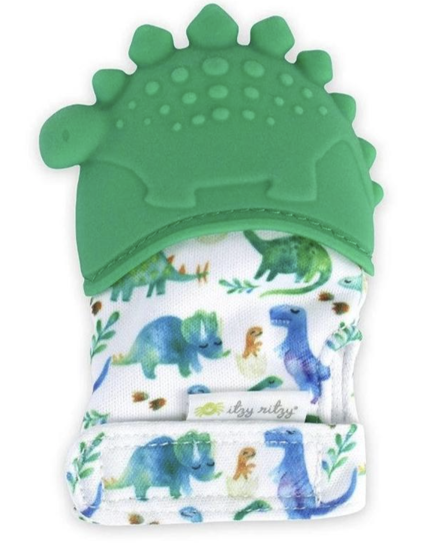 Dino Silicone Teething Mitt