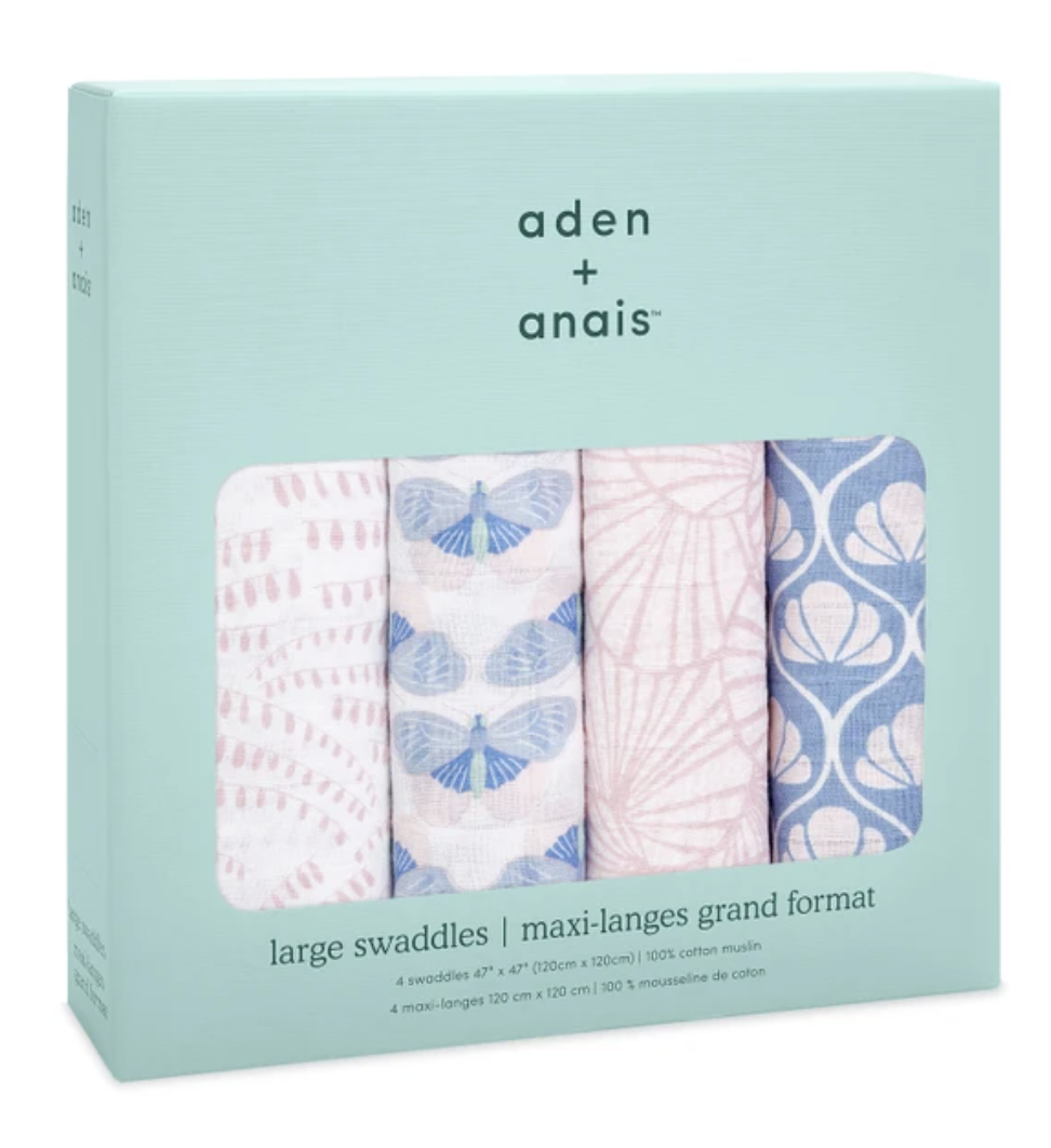 Deco Cotton Muslin Swaddle 4pk