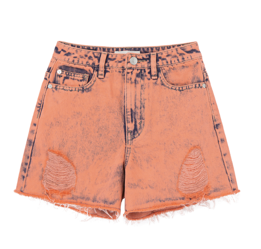 High Waist Fringe Short