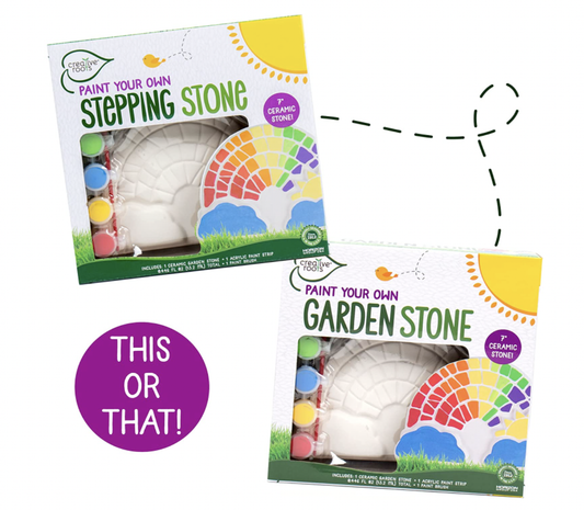 CREATIVE ROOTS PAINT YOUR OWN RAINBOW GARDEN STONE