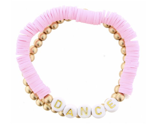 Jane Marie Set of 2 Bracelets - Light Pink 'Dance'