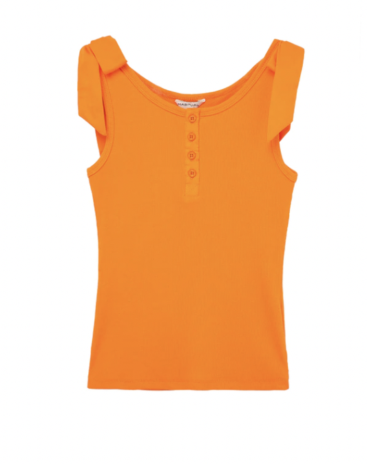 Henley Bow Strap Tank
