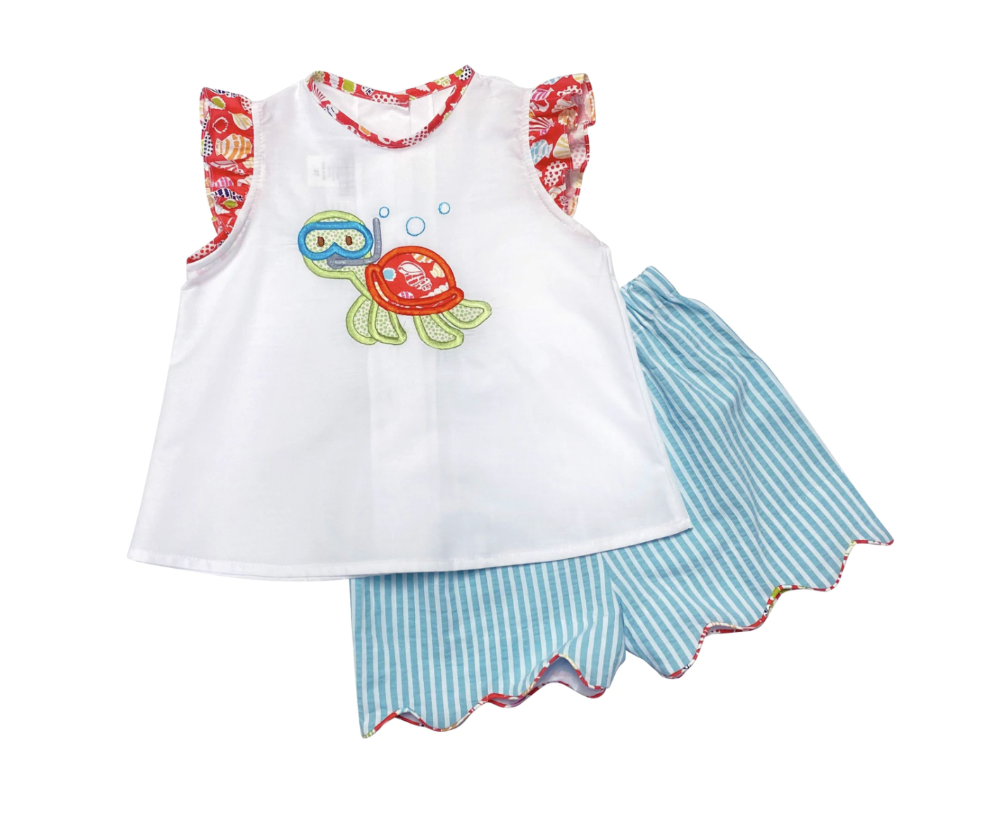 Turtle Applique Short Set