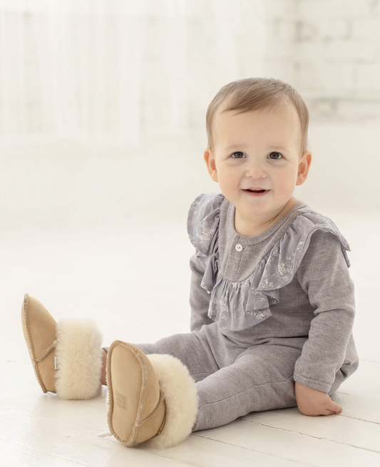 Frost Rayon & Knit Romper Purple