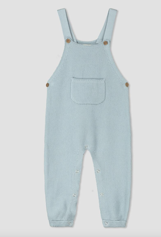 Dusty Blue Knit Perran Overall