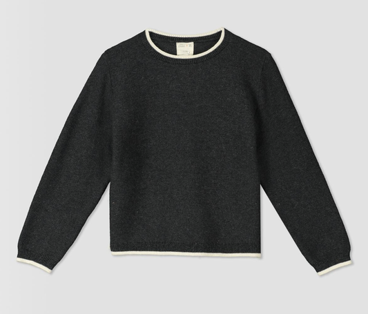 Charcoal/Ivory Knit Penryn Sweater