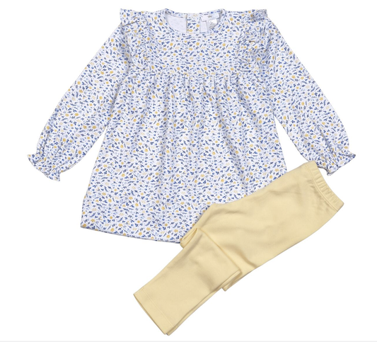 Azul Floral Pima Pant Set