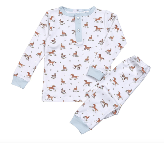 Horses Pima 2pc Boys Pjs