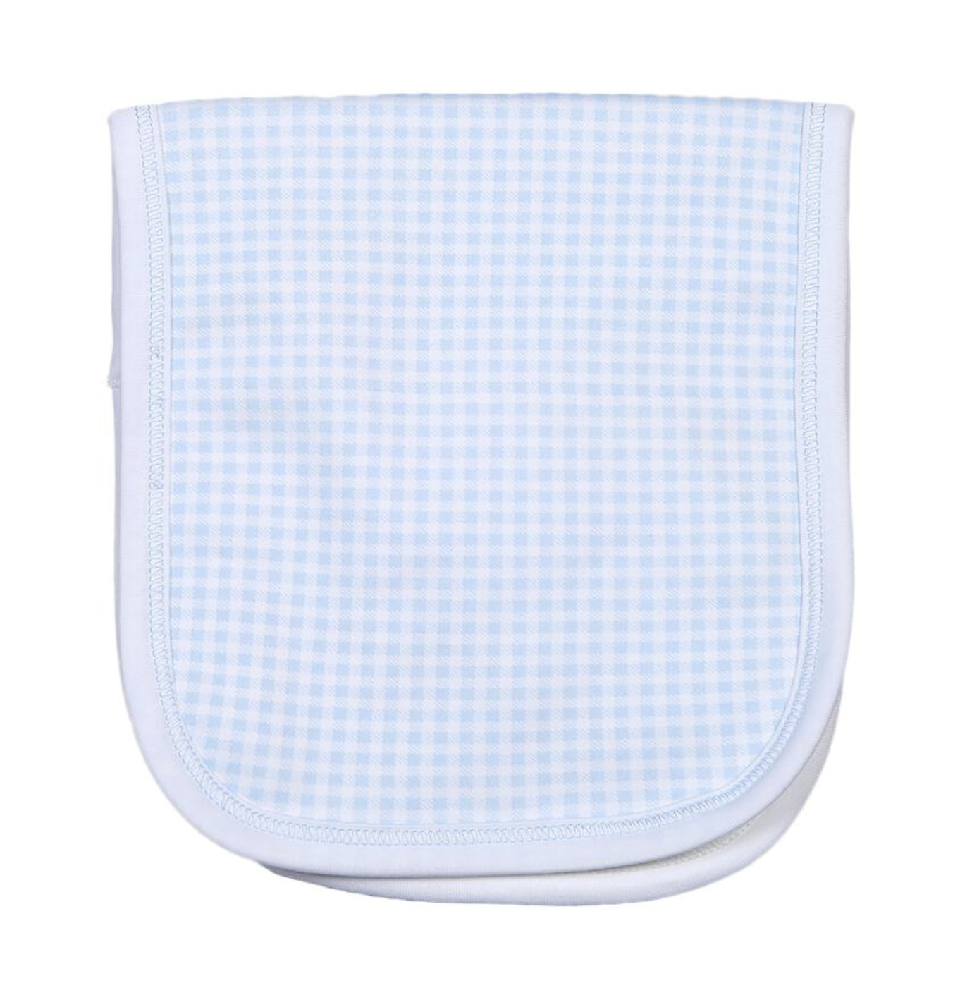 Peter Blue Gingham Pima Burping Pad