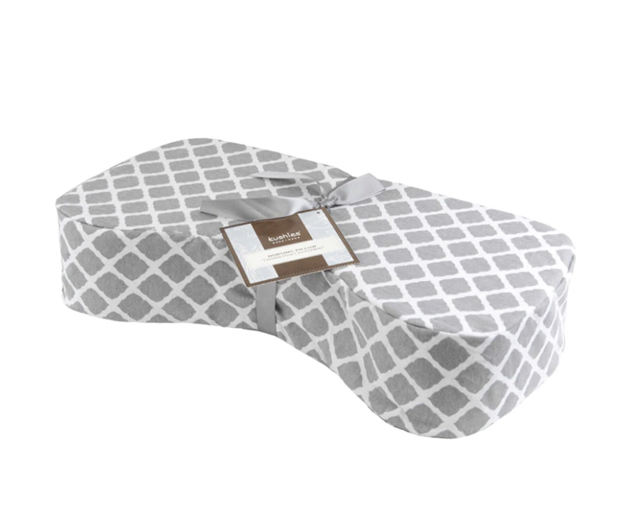 Kushies Nursing Pillow Grey Lattice