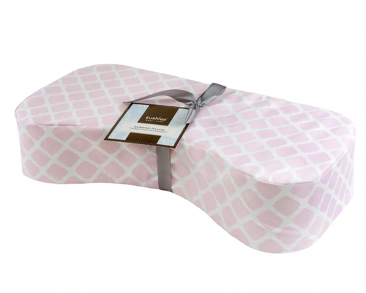 Kushies Nursing Pillow Cover Pink Lattice