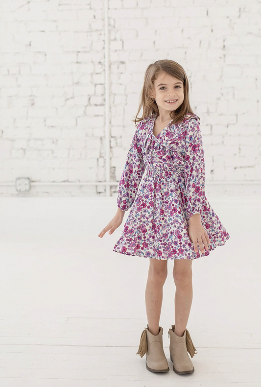Poppy Rayon Dress Purple