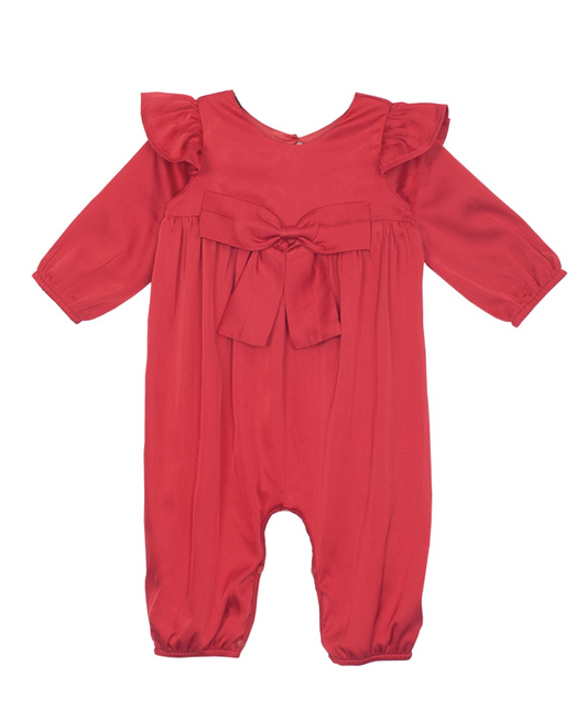 Sweet Scarlett Charmeuse Romper