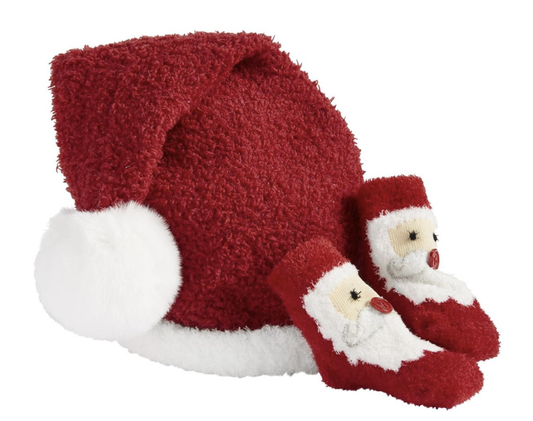 Santa Sock And Hat Set