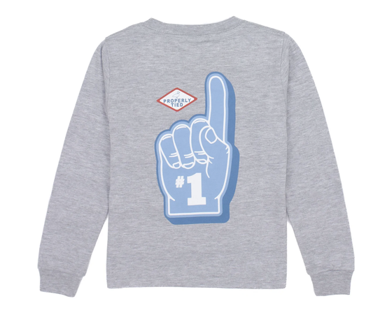PT Foam Finger Light Heather Grey LS Tee