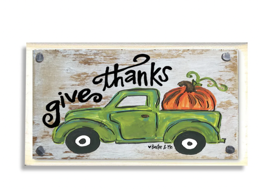 Give Thanks Happy Block