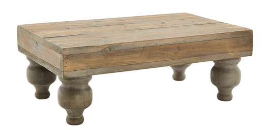 Wood Footed Serving Stand