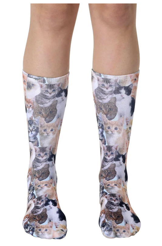 Kitty All Over Crew Sock