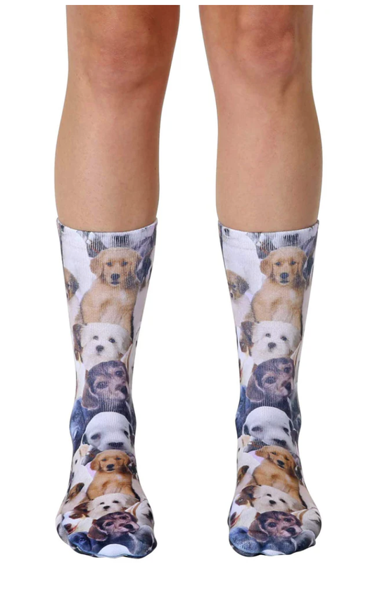 Puppy All Over Crew Socks