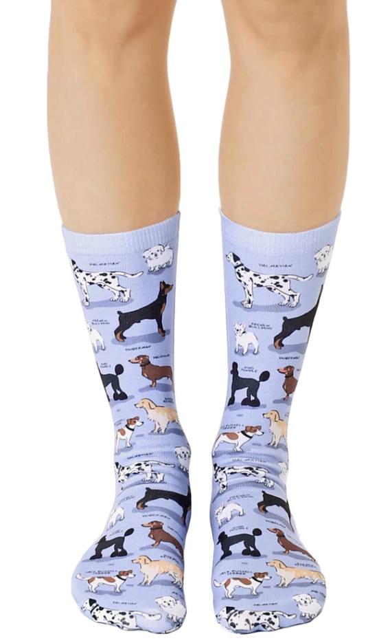 Dog Breeds Crew Socks