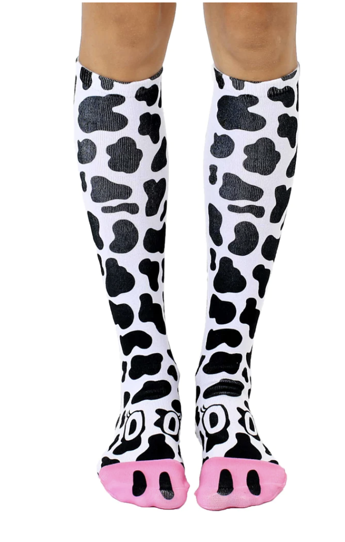 Cow Knee High Socks