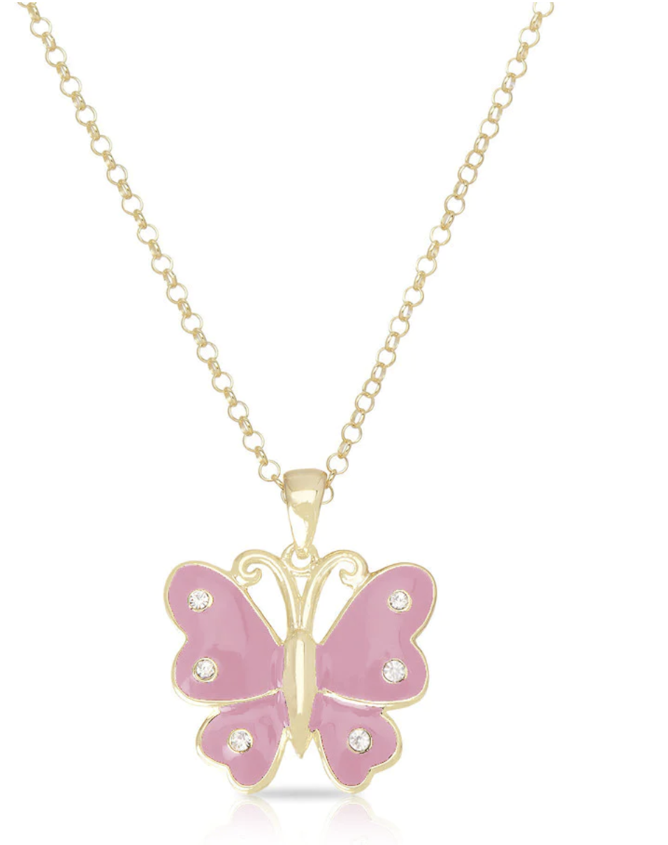 Butterfly Pendant- Pink