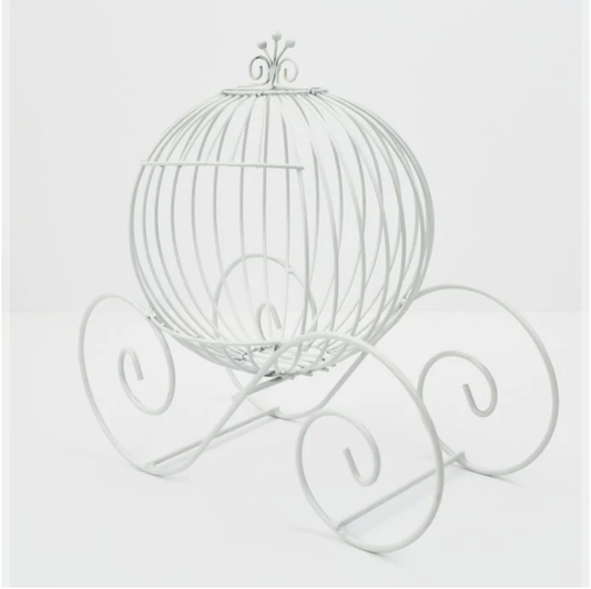 White Wire Pumpkin Coach