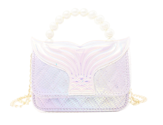 Mermaid Tail Pearl Handle Bag - Pink